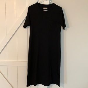 Madewell Black Casual Midi Dress Size M